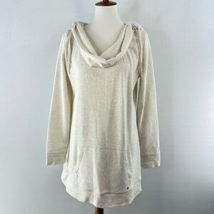 Victoria's Secret Cozy Cream Cinched Cowl Neck Pullover Tunic Hoodie